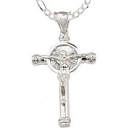 Sterling Essentials Sterling Silver 24-inch Crucifix Necklace