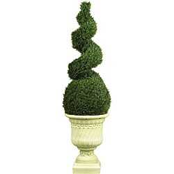 Cedar 5-foot Spiral Silk Tree with Vase
