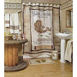 Yukon Thunder Shower Curtain and Hooks Set