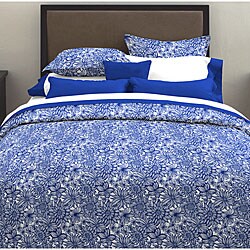 Toile Floral Cobalt 7-piece Bedding Ensemble