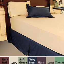 Famous Maker 300 Thread Count Dobby Design Bed Skirt