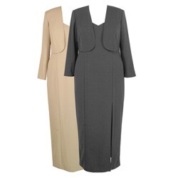 Onyx Nite Plus Size Tank Dress with Bolero