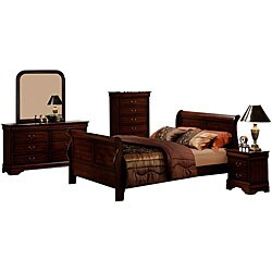 Madison Louis Philippe 5 piece Bedroom Suite Set   Overstock