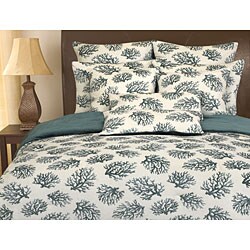 Reversible Micro-plush Coral Print Comforter