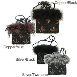 Boa's and Beads Feather Handbag (India)