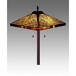 Tiffany-style Stained Glass Mission Floor Lamp