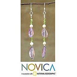 Amethyst and Peridot 'Summer Wine' Earrings (India)
