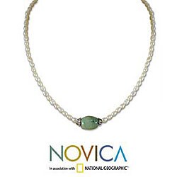 Pearl and Jade 'Touch of Life' Necklace (Thailand)