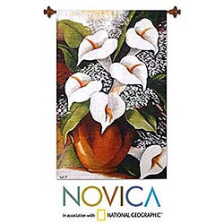 Wool 'Lilies' Tapestry (Peru)