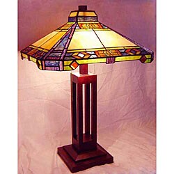 Tiffany-style Stained Glass Mission Table Lamp
