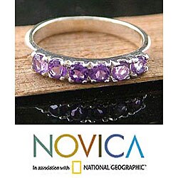 Silver Amethyst 'Forever Violet' Ring (India)