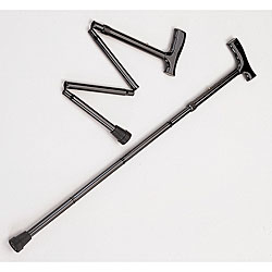 Medline Comfort Grip Folding Aluminum Cane