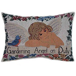 Gardening Angel Tapestry Throw Pillows (Set of 2)