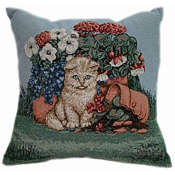 Sad Kitty Tapestry Throw Pillows (Set of 2)