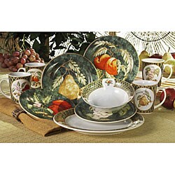 American Atelier Lattice Fruit 16-piece Dishware Set