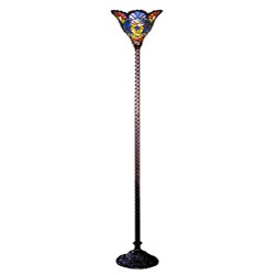 Tiffany-style Victorian Bronze Torchiere 