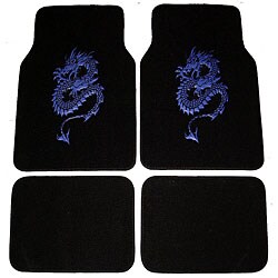 Blue Dragon Front and Rear Carpet Car Floor Mats
