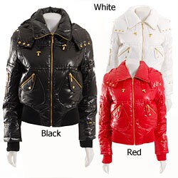 Black Rivet Women's Jacket with Removable Hood