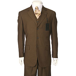 suit brown chocolate ferrecci suits clothing elegant piece shoes separates overstock
