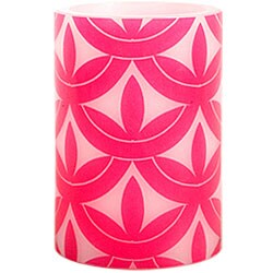 Pink Lotus Blossom Imageglow Lantern Style Candle