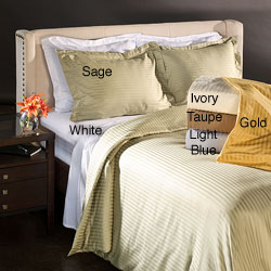 Egyptian Cotton Striped 1200 Thread Count Duvet Cover Set