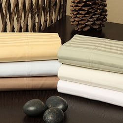 Egyptian Cotton Striped 1200 Thread Count Pillowcase Set