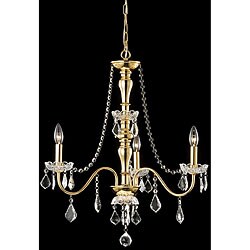 Gold 3-light Crystal Chandelier 