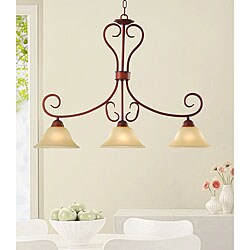 Antique Copper Island 3-light Chandelier