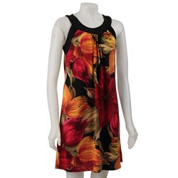 Tiana B Women's Watercolor Floral Print Dress