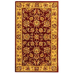 Handmade Heritage Kerman Red/ Gold Wool Runner (2'3 x 4')