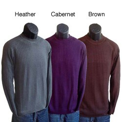 Anthology Men's Silk/ Wool Rib Crewneck Sweater