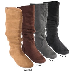 Bamboo by Journee Women's Slouchy Microsuede Boots