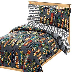 Half Pipe Full-size 7-piece Bedding Ensemble