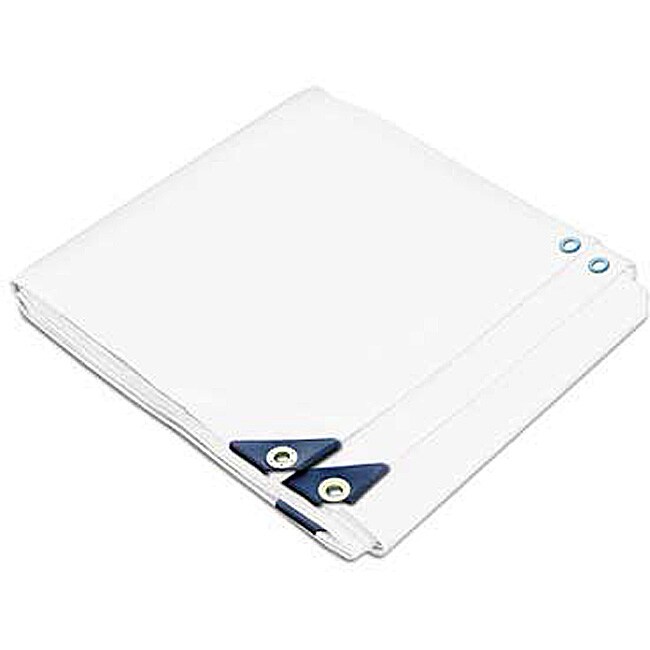 Heavy-duty White UV-protected Tarp (29.2 x 28.6 feet)