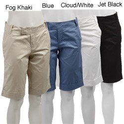D.W. Sport Women's Stretch Sateen Twill Extended Shorts