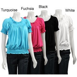 Isadora Rodriguez Women's Knit Short-sleeve Cinch Shirt