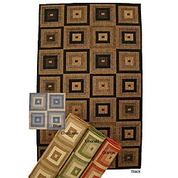 Pyramid Blocks Indoor/ Outdoor Rug (7'10 x 11'2)