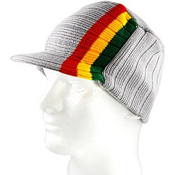 Iced Out Gear Men's Grey Jamaican-style Beanie Hat