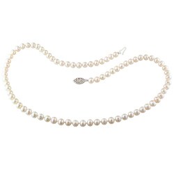 New York Pearls Sterling Silver FW Pearl Necklace (5-6 mm)
