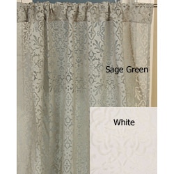 Indo Rod Pocket Sheer Burnout Curtain Panel (India)