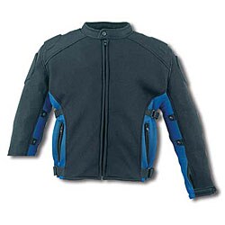 men#39;s black/ blue air mesh motorcycle jacket