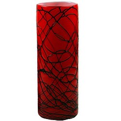 Black Cherry Glass Vase