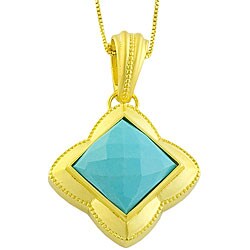 18k Gold over Silver Turquoise Necklace
