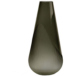 Large Smoke Grey Teardrop Vase