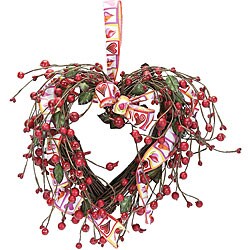 Small Red Berry Heart Wreath