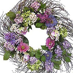 Large Spring Wreath with Flowers