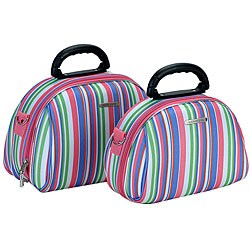 Luca Vergani Multi Stripe 2-piece Cosmetic Case Set