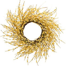Small Light Yellow Forysthia Wreath
