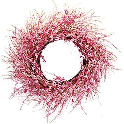 Large Pink Forsythia Wreath