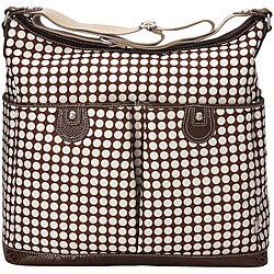 OiOi Chocolate Faux Snakeskin Hobo Bag